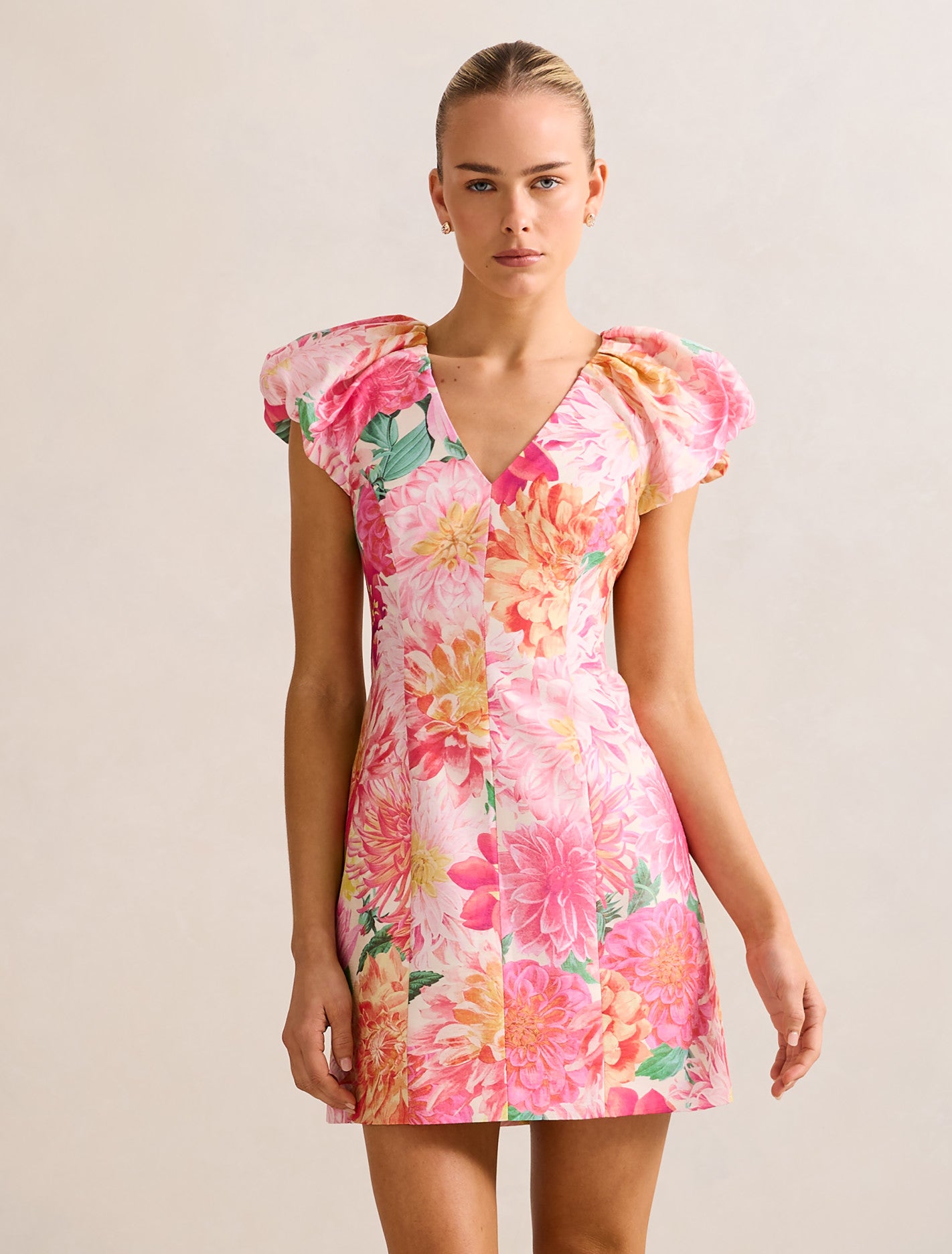 Forever New Women's Elyssa Puff-Sleeve Mini Dress in Carmen Floral