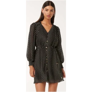 Forever New Women's Francesca Frill Detail Mini Dress in Dark Navy