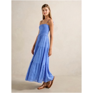 Forever New Women's Freya Strappy Tiered Maxi Dress in Blue Lake