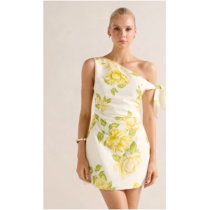 Forever New Women's Giada Tipped Bow Mini Dress in Villa Floral