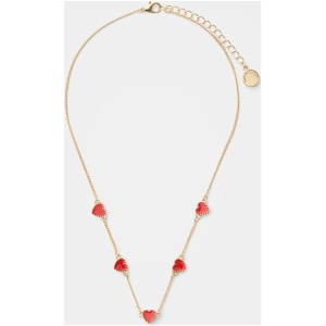 Forever New Women's Harlie Heart Necklace in Red
