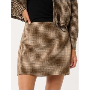 Forever New Women's Kaia Check Mini Skirt in Mocha Check Set