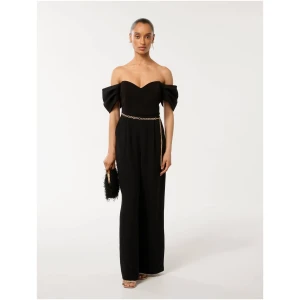 Forever New Women's Lea Petite Off-Shoulder Jumpsuit in Black