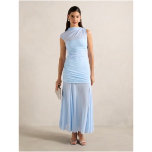 Forever New Women's Lune Layered Mesh Maxi Dress in Cloud Blue