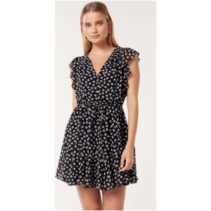 Forever New Women's Maxine Flutter-Sleeve Mini Dress in Carlton Ditsy