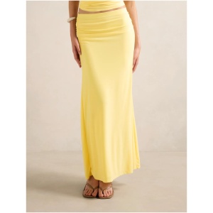 Forever New Women's Mimi Flute Maxi Skirt in Soft Yellow Co-Ord