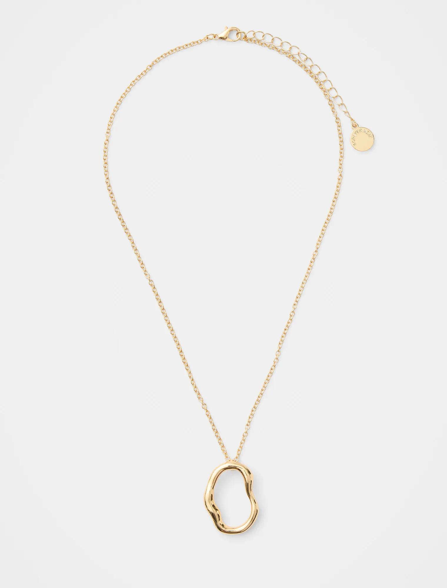 Forever New Women's Octovia Organic Loop Pendant Necklace in Gold