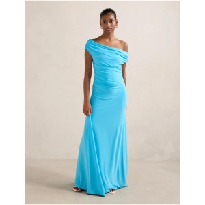 Forever New Women's Romy Petite Off Shoulder Dress in River Blue