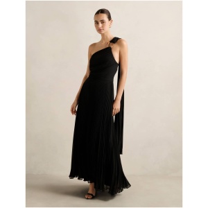 Forever New Women's Sandra Pleated Cape Maxi Dress in Black