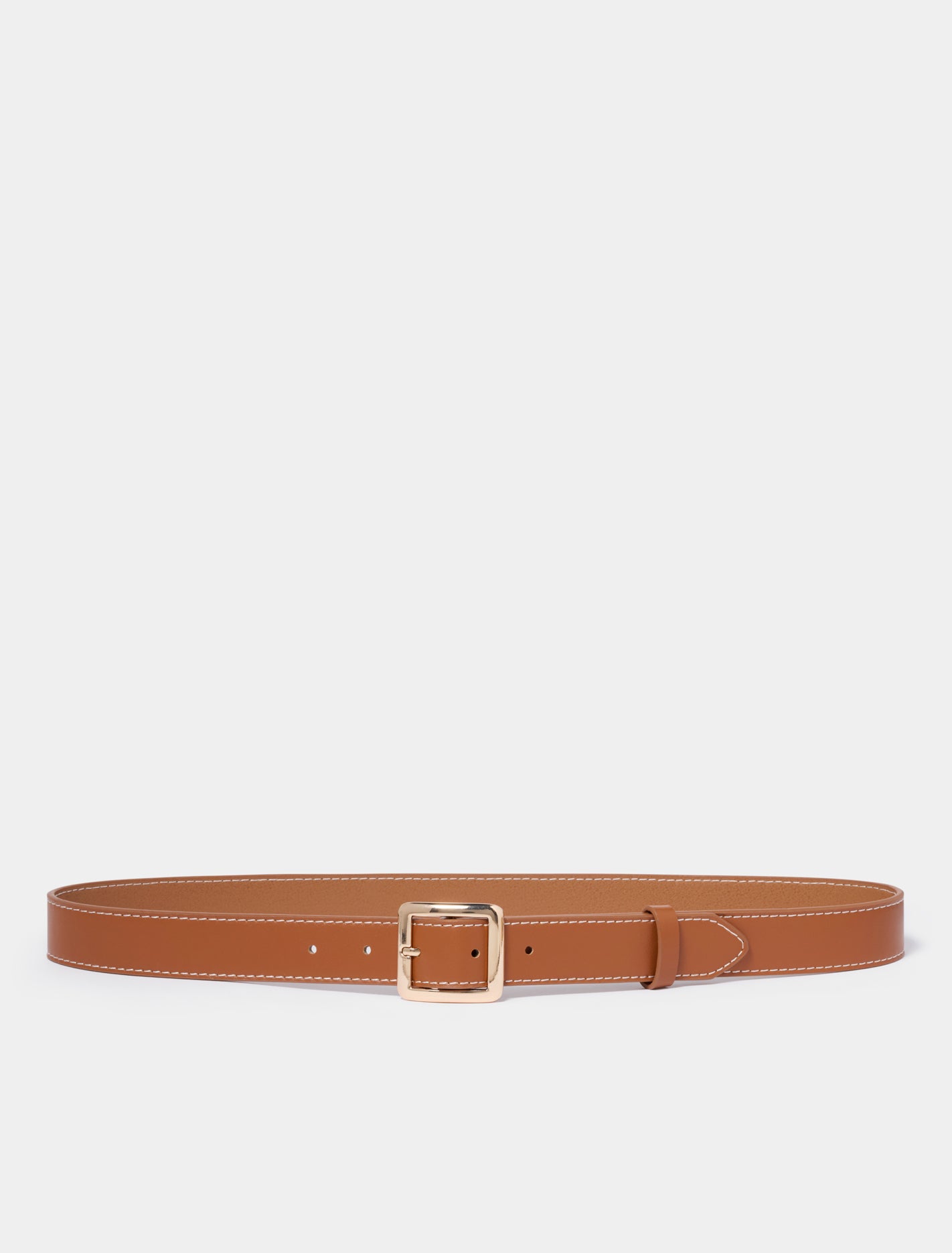Forever New Women's Saskia Square Buckle Belt in Tan