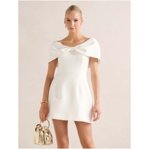 Forever New Women's Scottie Strapless Bow Mini Dress in Porcelain