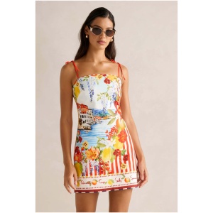 Forever New Women's Sierra Printed Mini Dress in Tropea Postcard