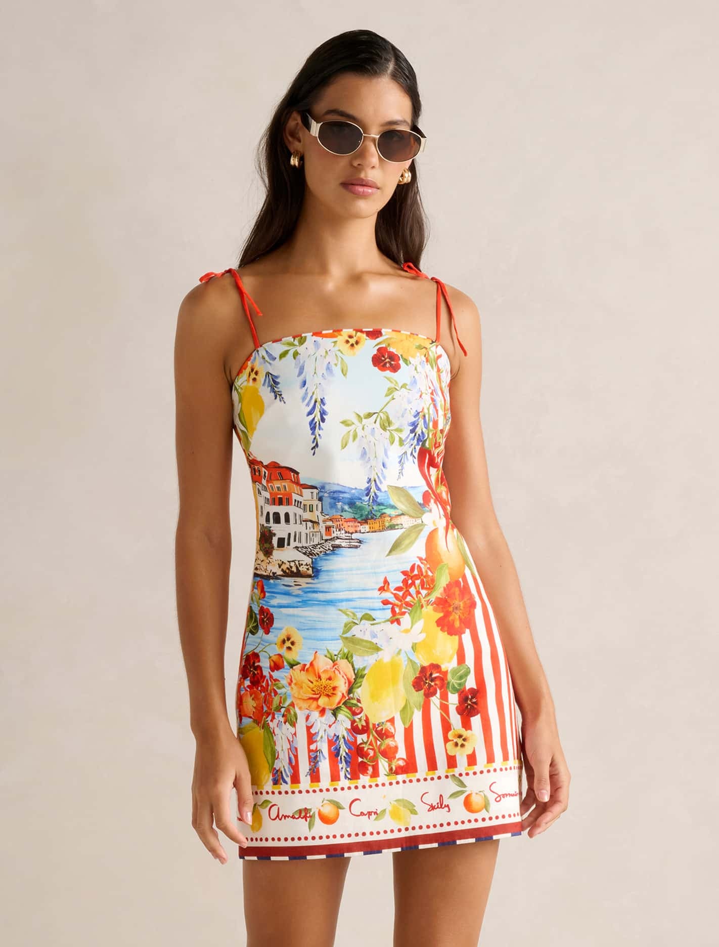 Forever New Women's Sierra Printed Mini Dress in Tropea Postcard
