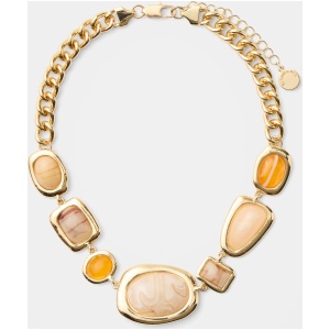 Forever New Women's Signature Sylvia Stone Necklace in Orange/Sand