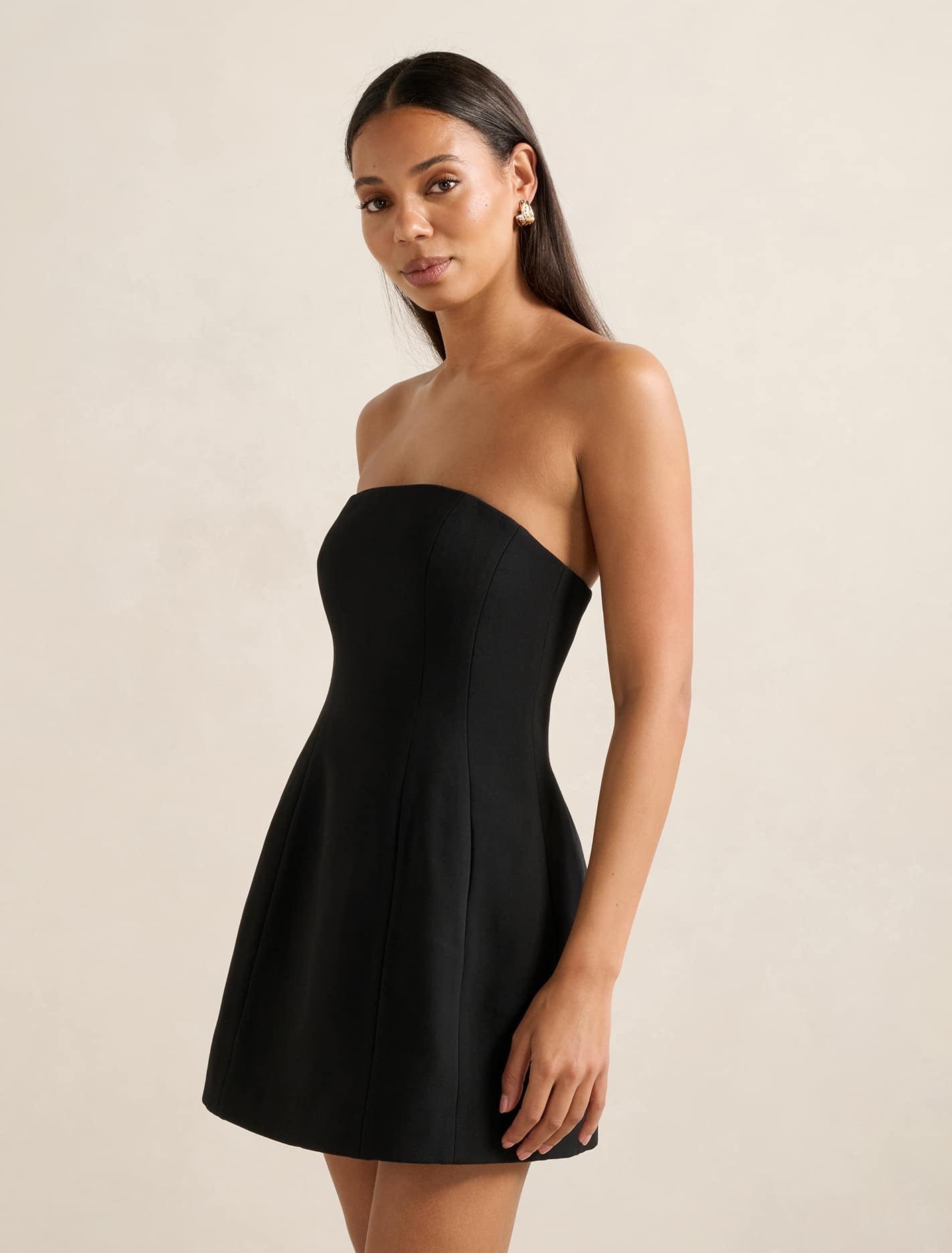 Forever New Women's Tahlie Strapless Mini Dress in Black