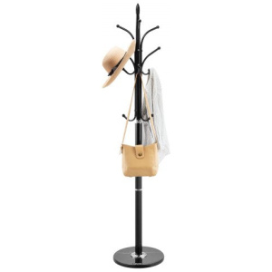 Freestanding Coat Rack Coats Tree Stand with Stable Marble Base & 6 Hooks