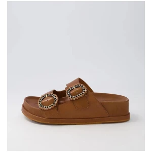 Gabbath Toffee Leather Slides