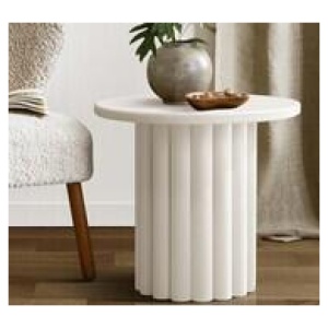 Giverny Round Side Table White