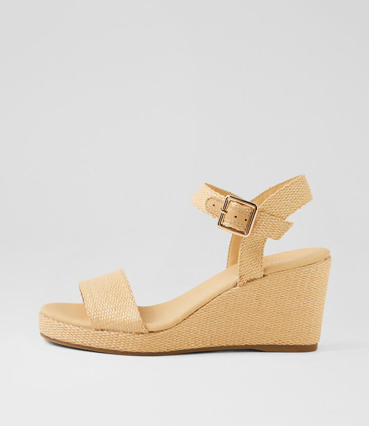Gossy Natural Synthetic Raffia Sandals