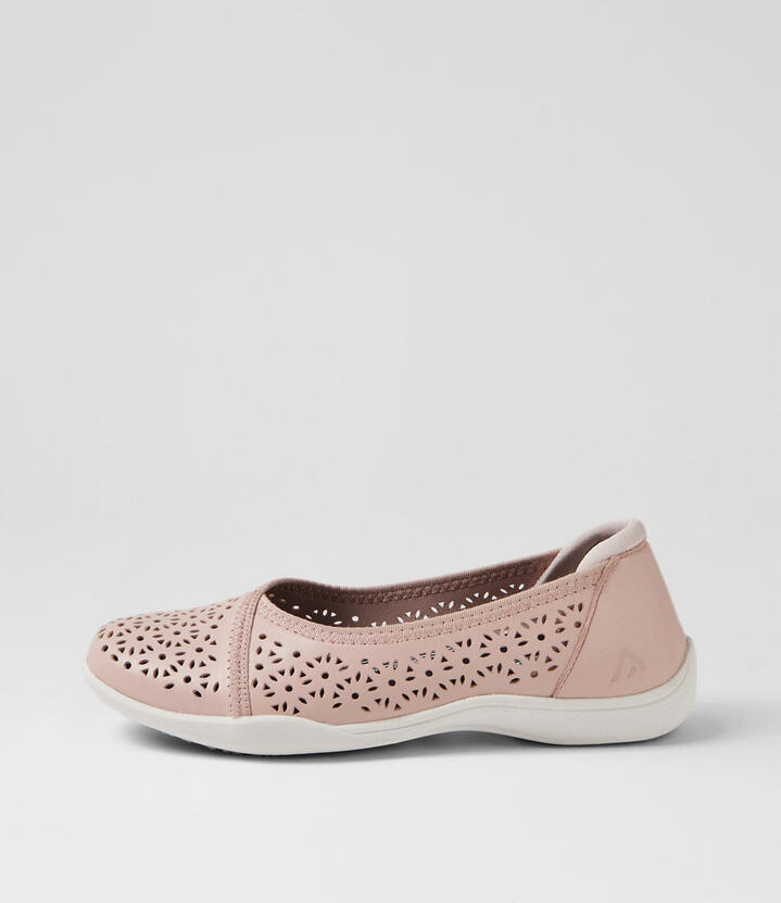 Grace Blush Leather Flat Shoes