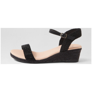 Havarna Black Jewel Leather Sandals