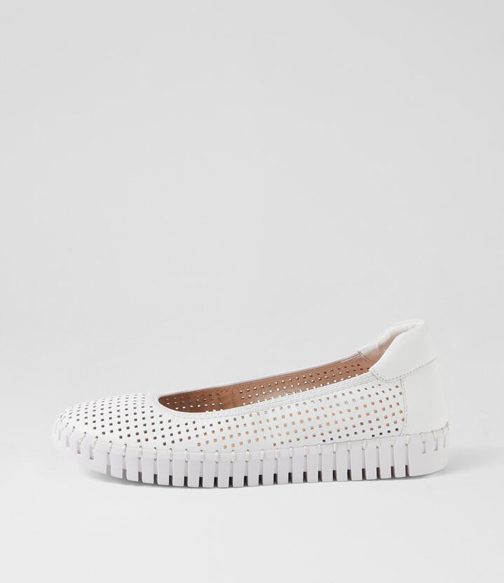 Hitty White Leather Sneakers