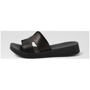 Hollyss Black Leather Sandals