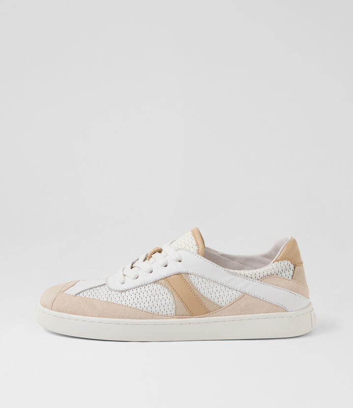 Hye Beige Leather Sneakers