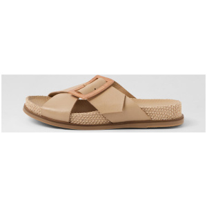 Iago Camel Leather Slides