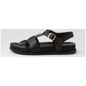 Immies Black Leather Sandals