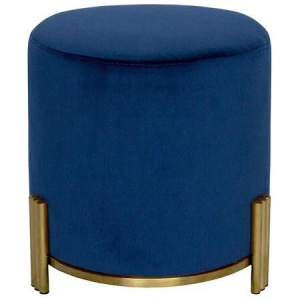 Interior Ave - Apollo Velvet Ottoman - Blue