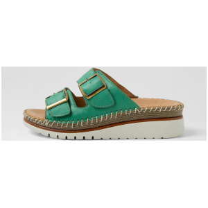 Isree Emerald Leather Sandals