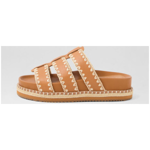 Iva Coconut Tan Leather Slides