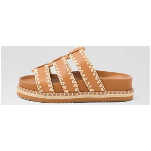 Iva Coconut Tan Leather Slides