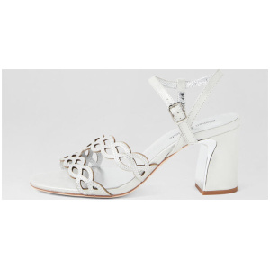 Kaska Silver Shimmer Leather Sandals
