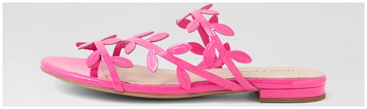 Kayaa Hot Pink Patent Leather Slides