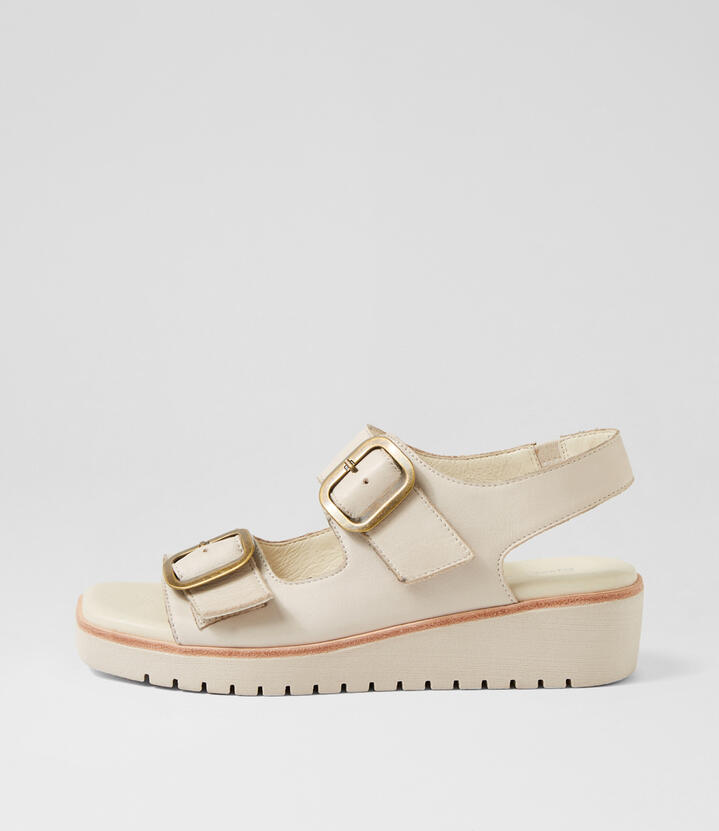 Kelita Almond Leather Sandals