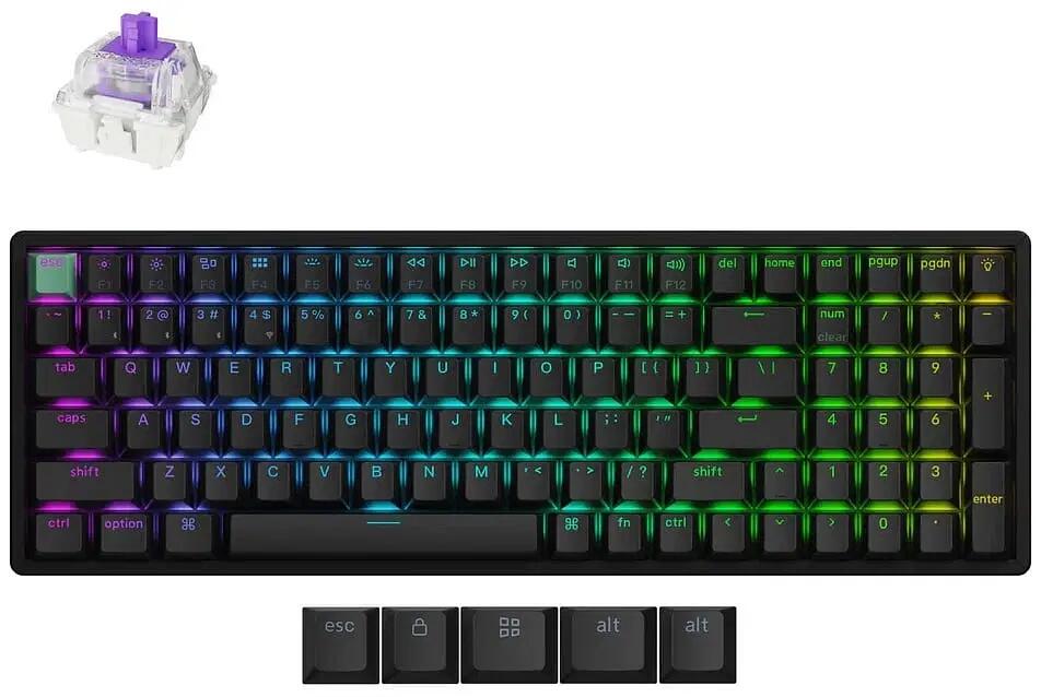 Keychron K4 HE Black QMK Standard Edition Wireless Mechanical Keyboard - Nebula Switch
