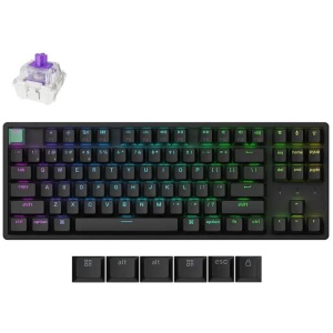 Keychron K8 HE Wireless Magnetic Switch Standard Edition Black Custom Keyboard - Gateron Double-Rail Nebula Switch