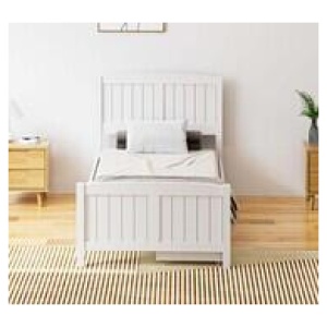 Kids Annalisa Single Bed Frame With Storage White