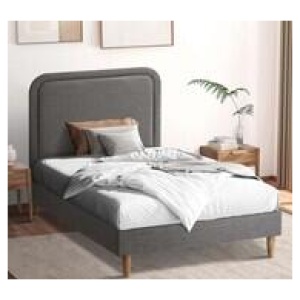 Kids Flores Single Fabric Bed Frame Grey