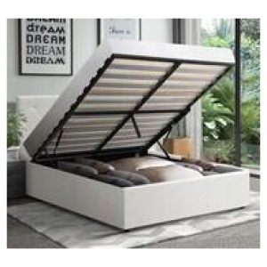 Kids Verali King Single Gas Lift Bed Frame With Storage White