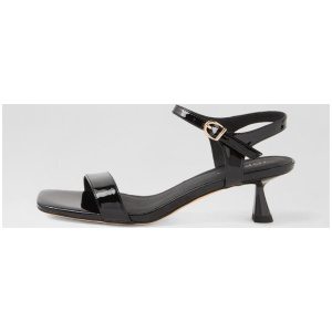 Kolina Black Patent Leather Sandals