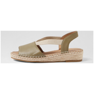 Krissie Khaki Leather Sandals