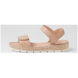 Lareen Dark Nude White Leather Sandals