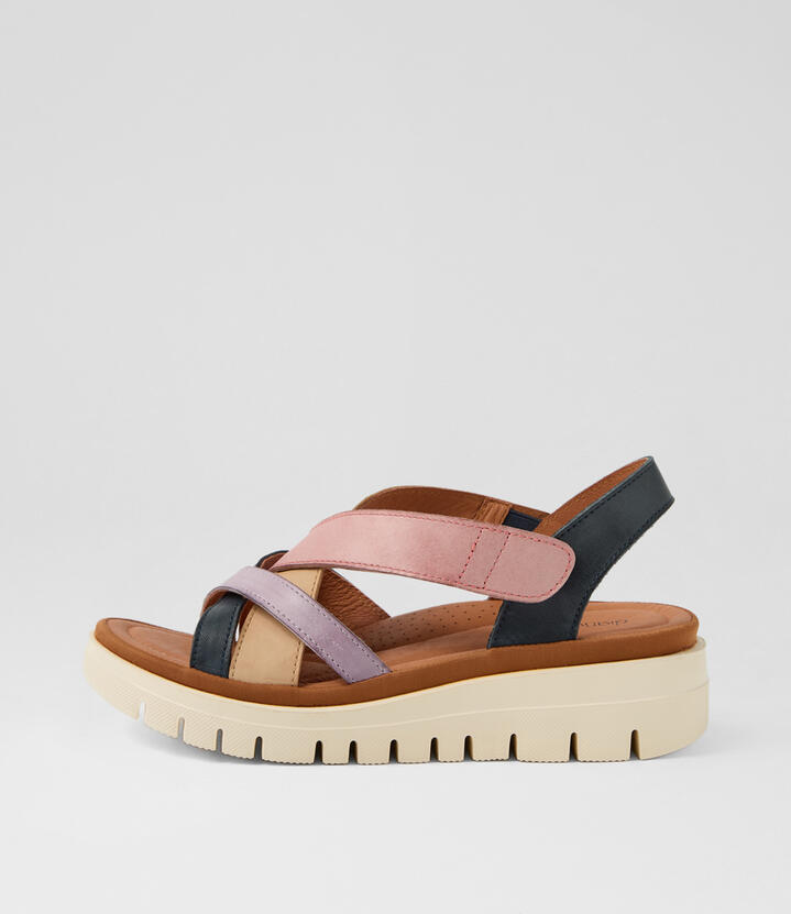 Launie Berry Leather Sandals