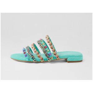 Linea Aqua Multi Suede Slides