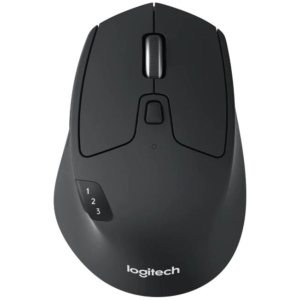 Logitech M720 Triathlon Multi-Computer Wireless Mouse - Black