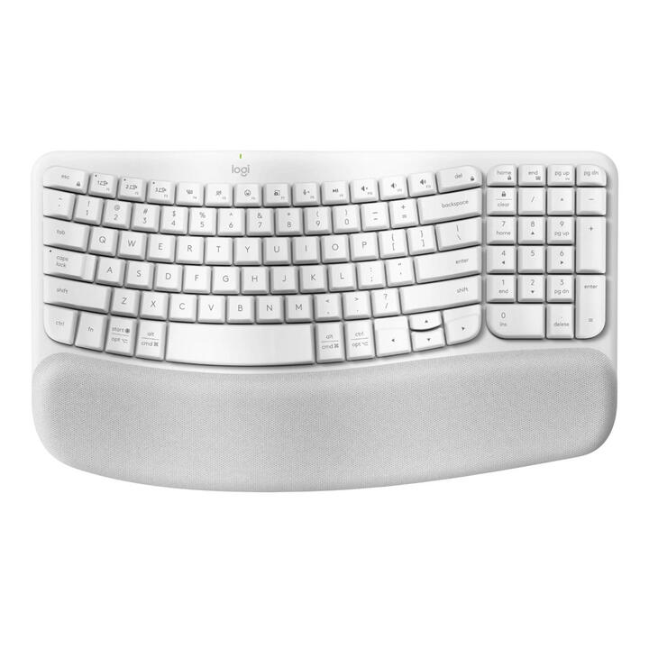Logitech Wave Keys Wireless Ergonomic Keyboard 920-012282 - Off White