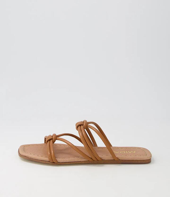 Lolli Dark Tan Leather Sandals